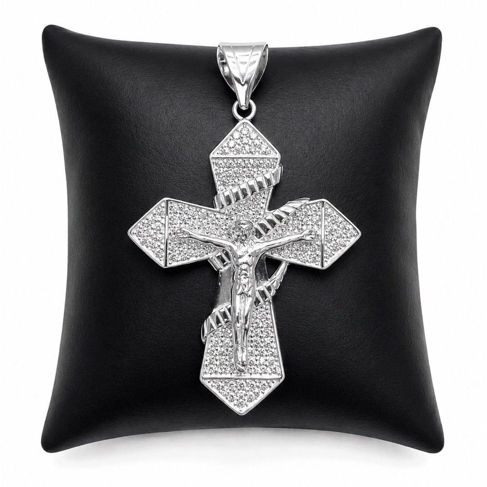 925 Sterling Silver Crucifix Pendant Men’s Jewelry